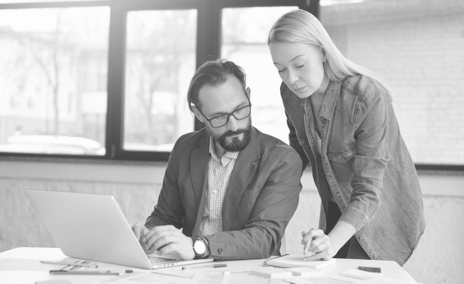 Gemeinsame Analyse-Sessions mit Partnern in modernem Büroumfeld